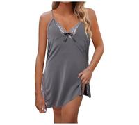 Chemise de Nuit Grande Taille Chemises Bretelles Croisées Nuisettes Manches Longues Amples Robes Textile ponge Doux Pyjamas Tenue Décontractée Confy Lingeries Lastique Confort pour Voyage Hôtel