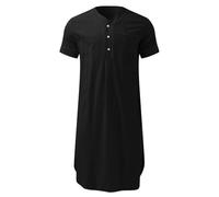 Chemise de nuit moderne du Moyen-Orient pour hommes, cool et confortable, design à manches courtes, facile à laver, vêtements de nuit arabes