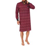 Chemise de nuit Normann à manches longues - Pour homme - Également disponible en tailles jusqu'à la taille 70 - Imprimé minimal - 291 90 431 - Rouge - Large