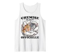 Chemise de Nuit Officielle avec Motif Chat Amusant pour Amoureux des Chatons Débardeur