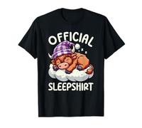 Chemise de Nuit Officielle Highland Cow Funny Sleepyhead Pyjama T-Shirt