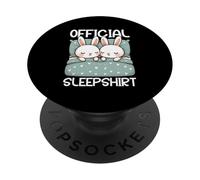 Chemise de Nuit Officielle Lapin Pyjama drôle pour l'heure du Coucher PopSockets PopGrip Adhésif