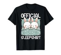 Chemise de Nuit Officielle Lapin Pyjama drôle pour l'heure du Coucher T-Shirt