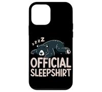 Chemise de Nuit Officielle Ours Noir Vêtements de Nuit Lazy Napper Sleep Coque pour iPhone 12 Mini