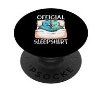 Chemise de Nuit Officielle Paon Pyjama drôle l'heure du Coucher PopSockets PopGrip Adhésif