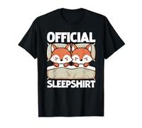 Chemise de Nuit Officielle Renard Animaux endormis Sarcastique T-Shirt