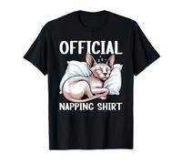 Chemise de Nuit Officielle Sphynx Cat Pyjama Confortable pour l'heure du Coucher Humour T-Shirt