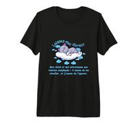 Chemise de Nuit Pyjama Chat Nuage Sommeil T-Shirt Haut de Gamme