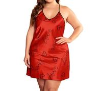 Chemise de Nuit Sexy Femme, Liquette de Nuit Femme Nuisette Femme Saint Valentin Nuisette Coton Bretelles Robes pour Femme Nuisette Grande Taille Pas Cher Nuisette Femme Sexy Soie Robe Rouge Dentelle