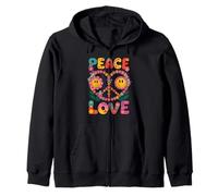 Chemise de paix avec motif floral et cœur rétro Sweat à Capuche