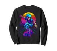 Chemise de Patinage à Roues alignées Squelette Patineur Drôle Roller Blading Sweatshirt