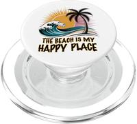 Chemise de Plage pour Femme « The Beach is My Happy Place » décontractée pour l'été PopSockets PopGrip pour MagSafe