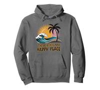 Chemise de Plage pour Femme « The Beach is My Happy Place » décontractée pour l'été Sweat à Capuche
