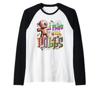 Chemise de poupée Voodoo Jouez avec des poupées avec Globe oculaire Effrayant drôle Manche Raglan