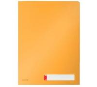Leitz - Pochette Plastique A4, Lot de 3, Chemise de Coin, 3 Compartiments, Capacité 40 Feuilles, Porte-Étiquette et Onglet d’Insertion, Protection Documents Sensibles, Jaune Cosy, 47080019