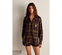 Chemise de pyjama à carreaux - Hypsos - S - Kaki - Femme - Etam