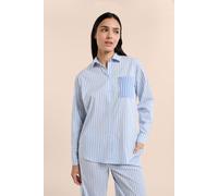 Chemise de pyjama à rayures avec coton - Atlas - L - Bleu - Femme - Etam
