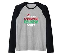 Chemise de Pyjama Amusante avec Inscription « This is My Christmas » Manche Raglan