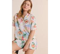 Chemise de pyjama courte à motifs - Spira - M - Blanc - Femme - Etam