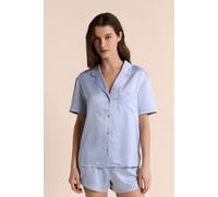 Chemise de pyjama satinée à pois - Abel - M - Bleu - Femme - Etam