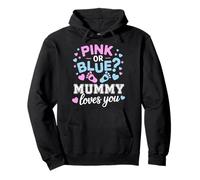 Chemise de révélation du Sexe Rose ou Bleu Momie Grossesse garçon ou Fille Sweat à Capuche