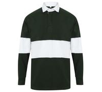 Chemise De Rugby À Manches Longues Rayée Panneau Bleu Bourgogne Ou Blanc