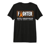 Chemise de Sensibilisation à la MPOC - Ruban Orange, Combattant de la BPCO T-Shirt Haut de Gamme