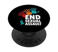 Chemise de Sensibilisation à l'agression Sexuelle - Fin de l'agression Sexuelle PopSockets PopGrip Adhésif