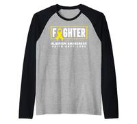 Chemise de Sensibilisation à l'albinisme - Ruban Jaune Albinisme Fighter Manche Raglan