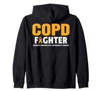 Chemise de Sensibilisation au COPD - Orange Ribbon Fighter COPD Sweat à Capuche