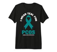 Chemise de Sensibilisation au SOPK - I Wear Teal for PCOS Awareness T-Shirt Haut de Gamme
