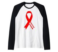 Chemise de Sensibilisation au VIH avec Ruban Rouge - Journée Mondiale du SIDA Manche Raglan