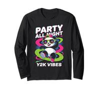 Chemise de soirée Party Panda Y2K Vibes Retro Panda Cool Dance Manche Longue