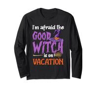 Chemise de sorcière drôle Halloween Tee Broomstick Shirt Bad Witch Manche Longue