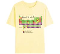 Chemise de table périodique « Can I Lick It », Jaune crémeux., M