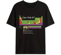 Chemise de table périodique « Can I Lick It », Noir , XL