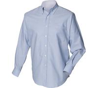 Chemise de travail à manches longues pour homme Henbury RW637 (Xlarge) (Bleu)