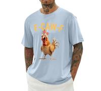 Chemise de travail pour homme Chemise d'été amusante F-CAW-F Cri de poulet Chemise de loisirs T-shirt humour T-shirt nouveau coq T-shirts élégant T-shirt confortable Extérieur Dessin animé T-shirt, O