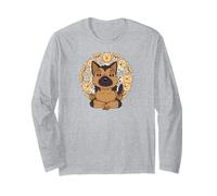 Chemise de yoga mandalas méditation chien berger allemand yoga Manche Longue