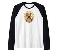Chemise de yoga mandalas méditation chien berger allemand yoga Manche Raglan