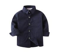 Chemise d'école formelle à manches courtes boutonnée pour enfants - Couleur unie - Haut uni formel pour garçons et filles, Bu2., 2-3 ans
