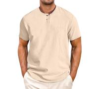 Chemise Decontracte Homme Style Chic Moderne Design Epure Coupe Fluide pour Toutes morphologies adapté au Quotidien W nds et Rencontres Entre Amis Beige M (m)