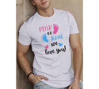 Chemise décontractée à manches courtes pour hommes, rose ou bleu, on vous aime - en polyester respirant, imprimé géométrique, col rond - pour l'été TA52 L,M,S,XL,XXL,XXXLLettresCoton