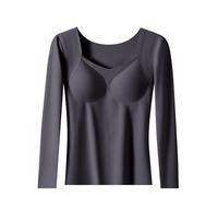 Chemise décontractée de Couleur Unie pour Femmes, Slim, col Haut, tricoté, Haut à Manches Longues Brassière Lot 6