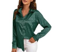 Chemise décontractée pour femme avec motif léopard et dégradé de couleur, vert, XXL