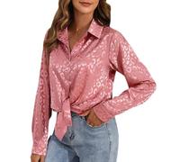 Chemise décontractée pour femme avec motif léopard et dégradé, Rd1, M