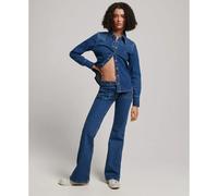 Superdry Chemise Vintage Denim Western manches longues coton bio Bleu M femme