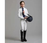 Chemise d'équitation de concours fille Premier Equine Tessa Blanc 7/8 ans