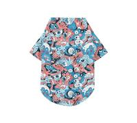 Chemise d'été à boutons pour chien Motif monstres bleus et graffitis, doux, léger et respirant, parfait pour un usage quotidien et des séances photo XXL