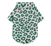 Chemise d'été pour chien à manches courtes avec motif de guépard dégradé coloré et boutonné, léger et respirant, parfait pour un usage quotidien et des séances photo, taille L-5XL